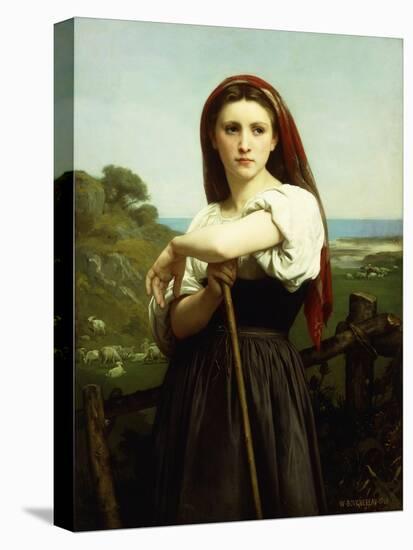 Young Shepherdess-William Adolphe Bouguereau-Stretched Canvas