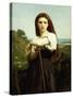 Young Shepherdess-William Adolphe Bouguereau-Stretched Canvas