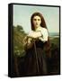 Young Shepherdess-William Adolphe Bouguereau-Framed Stretched Canvas