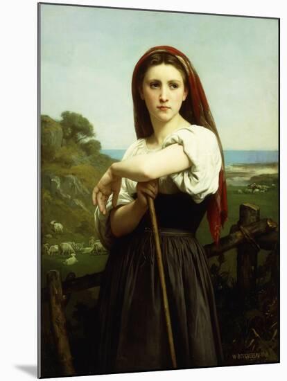 Young Shepherdess-William Adolphe Bouguereau-Mounted Giclee Print