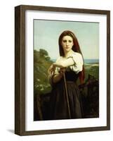 Young Shepherdess-William Adolphe Bouguereau-Framed Giclee Print