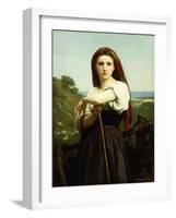 Young Shepherdess-William Adolphe Bouguereau-Framed Giclee Print