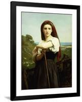 Young Shepherdess-William Adolphe Bouguereau-Framed Giclee Print