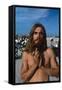 Young Shirtless Man with Long Flowing Hair-Mario de Biasi-Framed Stretched Canvas