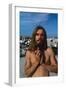 Young Shirtless Man with Long Flowing Hair-Mario de Biasi-Framed Premium Photographic Print