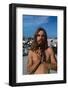 Young Shirtless Man with Long Flowing Hair-Mario de Biasi-Framed Photographic Print