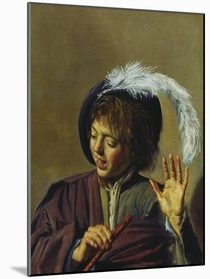 Young Singer with Flute, about 1623/25-Frans Hals-Mounted Giclee Print