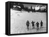 Young Skiers-null-Framed Stretched Canvas