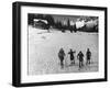 Young Skiers-null-Framed Photographic Print