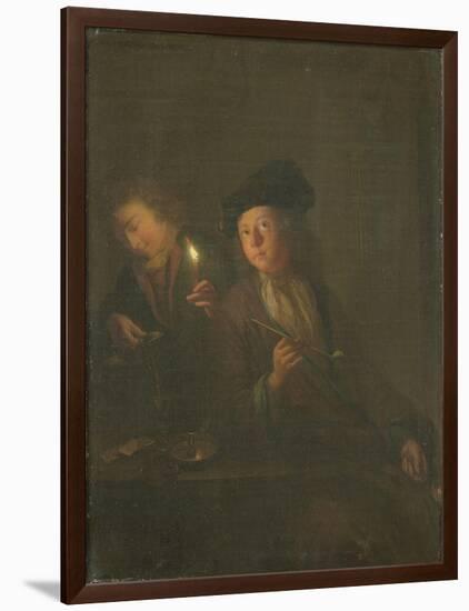 Young Smoker-Godfried Schalcken-Framed Art Print