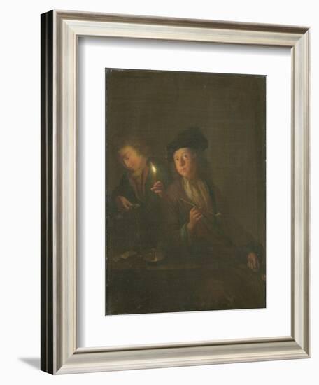 Young Smoker-Godfried Schalcken-Framed Art Print