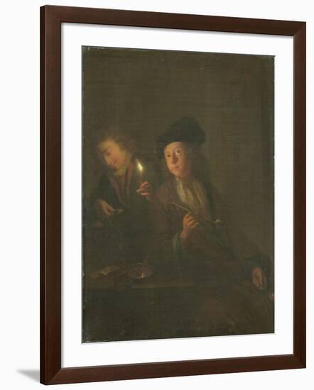 Young Smoker-Godfried Schalcken-Framed Art Print