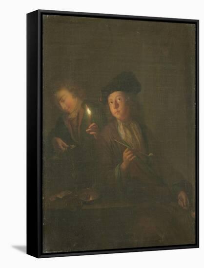 Young Smoker-Godfried Schalcken-Framed Stretched Canvas