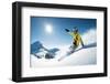 Young Snowboarder in Deep Powder - Extreme Freeride-IM_photo-Framed Photographic Print