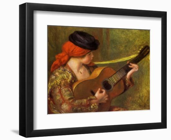 Young Spanish Woman with a Guitar, 1898-Pierre-Auguste Renoir-Framed Giclee Print