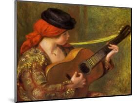 Young Spanish Woman with a Guitar, 1898-Pierre-Auguste Renoir-Mounted Giclee Print