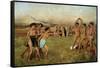 Young Spartans Exercising, Around 1860, Reworked Until 1880-Edgar Degas-Framed Stretched Canvas