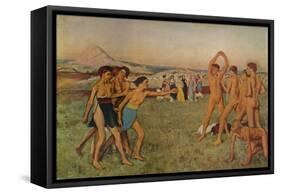 'Young Spartans Exercising', c1860, (1932)-Edgar Degas-Framed Stretched Canvas