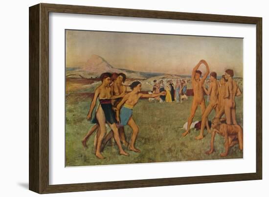 'Young Spartans Exercising', c1860, (1932)-Edgar Degas-Framed Giclee Print