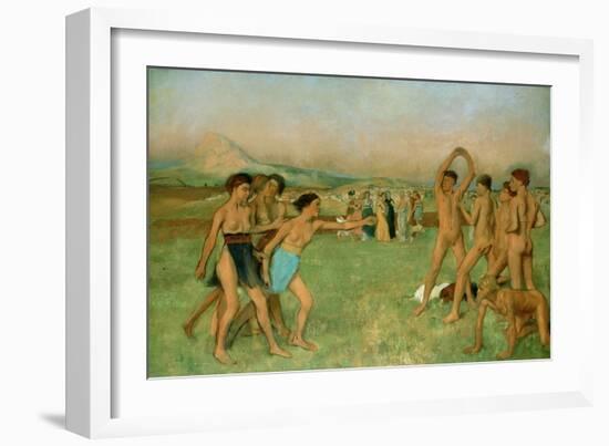 Young Spartans Exercising, C1860-Edgar Degas-Framed Giclee Print