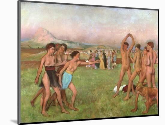 Young Spartans Exercising, circa 1860-Edgar Degas-Mounted Giclee Print