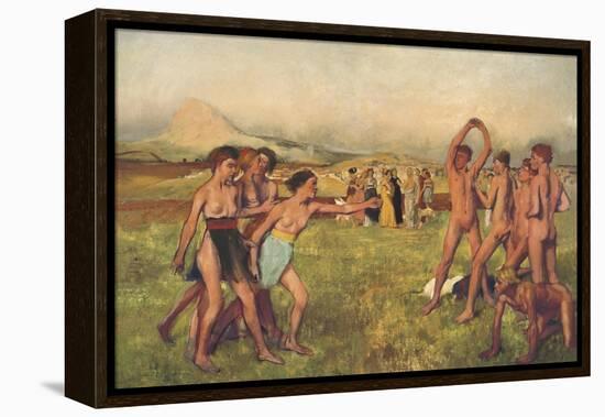 Young Spartans-Edgar Degas-Framed Stretched Canvas