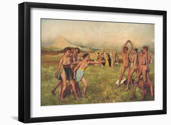 Young Spartans-Edgar Degas-Framed Art Print