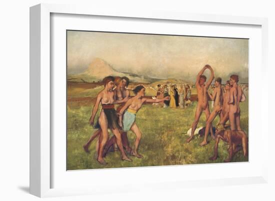 Young Spartans-Edgar Degas-Framed Art Print