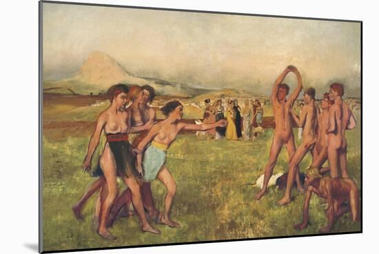 Young Spartans-Edgar Degas-Mounted Art Print