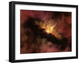 Young Star Surrounded by a Dusty Protoplanetary Disk-Stocktrek Images-Framed Premium Photographic Print