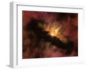 Young Star Surrounded by a Dusty Protoplanetary Disk-Stocktrek Images-Framed Premium Photographic Print