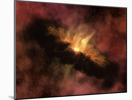 Young Star Surrounded by a Dusty Protoplanetary Disk-Stocktrek Images-Mounted Premium Photographic Print