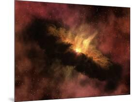 Young Star Surrounded by a Dusty Protoplanetary Disk-Stocktrek Images-Mounted Photographic Print