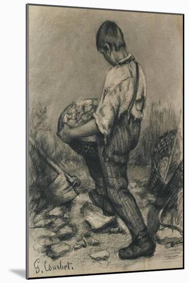 Young Stone Breaker, C. 1864 - 1865-Gustave Courbet-Mounted Giclee Print