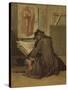 Young Student Drawing-Jean-Baptiste Simeon Chardin-Stretched Canvas