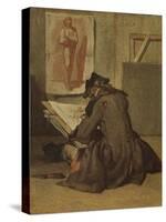 Young Student Drawing-Jean-Baptiste Simeon Chardin-Stretched Canvas