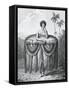 Young Tahitian Woman Bearing Gifts, Society Islands, Engraving from Drawing by John Webber-null-Framed Stretched Canvas