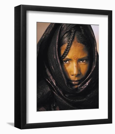 Young Taureg Woman Niger-Jean-Luc Manaud-Framed Art Print