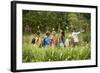 Young Teacher with Children on Nature Field Trip-Nosnibor137-Framed Photographic Print