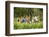 Young Teacher with Children on Nature Field Trip-Nosnibor137-Framed Photographic Print