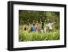 Young Teacher with Children on Nature Field Trip-Nosnibor137-Framed Photographic Print