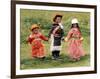 Young Tibetan Children Walk Hand in Hand Near Qinghai Lake-null-Framed Photographic Print