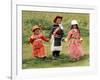 Young Tibetan Children Walk Hand in Hand Near Qinghai Lake-null-Framed Photographic Print