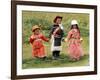 Young Tibetan Children Walk Hand in Hand Near Qinghai Lake-null-Framed Photographic Print