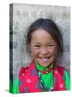 Young Tibetan Girl, Sakya Monastery, Tibet, China-Keren Su-Stretched Canvas