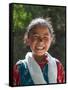 Young Tibetan Girl, Tibet, China-Keren Su-Framed Stretched Canvas