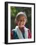 Young Tibetan Girl, Tibet, China-Keren Su-Framed Photographic Print