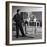 Young Upcoming Starlet Marilyn Monroe Practicing in Dance Class-J^ R^ Eyerman-Framed Premium Photographic Print