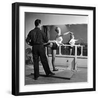 Young Upcoming Starlet Marilyn Monroe Practicing in Dance Class-J^ R^ Eyerman-Framed Premium Photographic Print