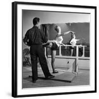 Young Upcoming Starlet Marilyn Monroe Practicing in Dance Class-J^ R^ Eyerman-Framed Premium Photographic Print